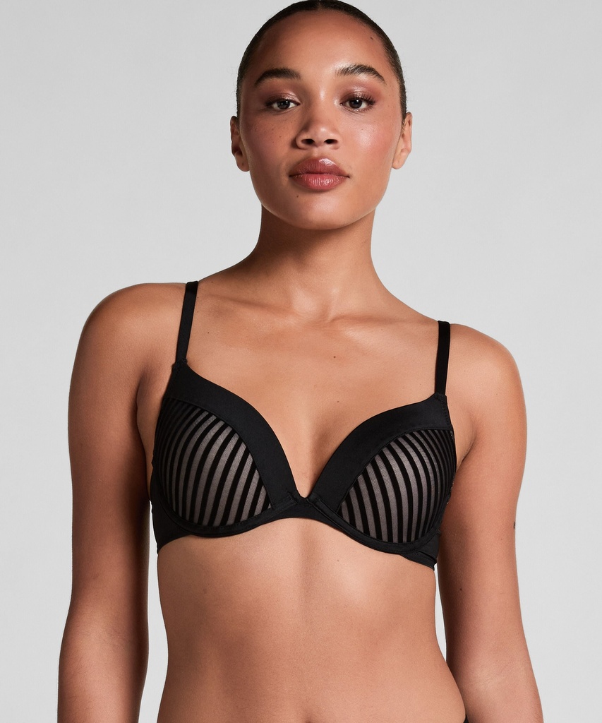 Soutien-gorge à armatures préformé push-up Pia - Noir