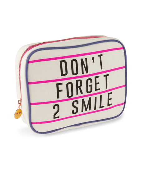 Smile Make-Up Bag - White