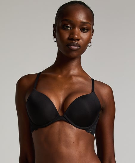 Soutien-gorge à armatures préformé push-up Angie - Noir