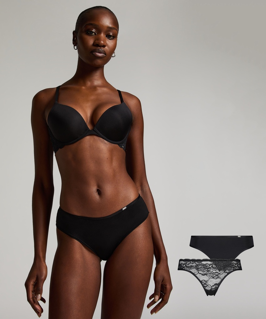 Lot de 2 slips Angie - Noir