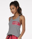 HKMX Logo Striped Tank Top - White