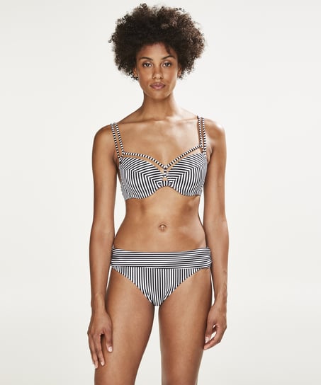 Straps & Stripes Rio Bikini Bottoms - Black