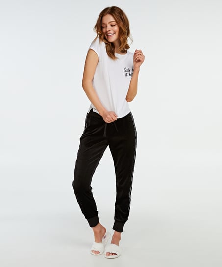Velours Jogging Pants - Black
