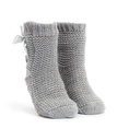 Lace-Up Slipper Socks - Gray