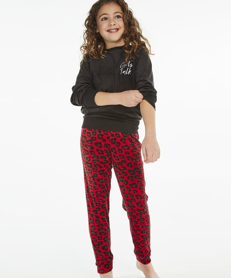 Teens Velvet Pyjama Set - Red