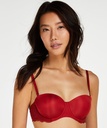 Angie Padded Strapless Underwired Bra - Red