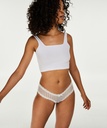 V-shaped Brazilian knickers mesh - White