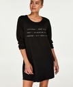 Round Neck Nightshirt - Black