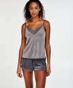 Velvet Lace Shorts - Gray