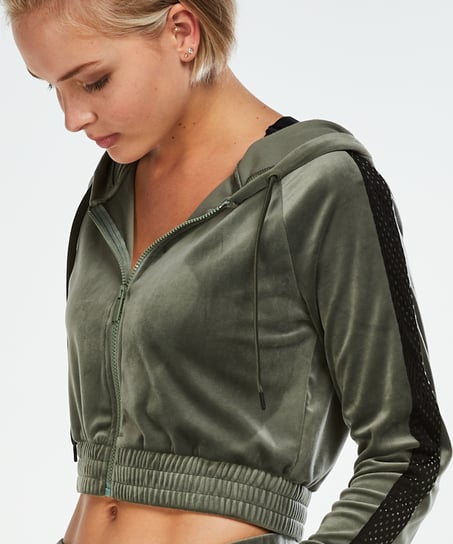 HKMX velours jacket - Green