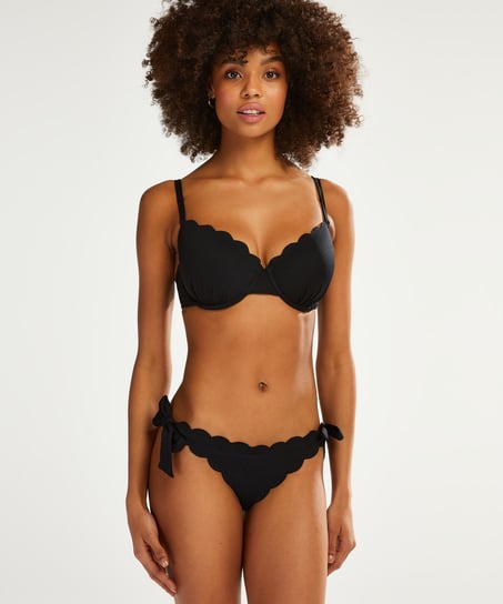 Scallop Goddess Brazilian bikini bottom - Black