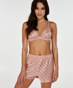 Satin Stripe pyjama shorts - Pink