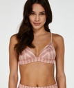 Satin Stripe bralette - Pink