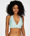 Halter Lace Bralette - Green