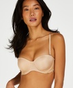 Angie Padded Strapless Underwired Bra - Beige