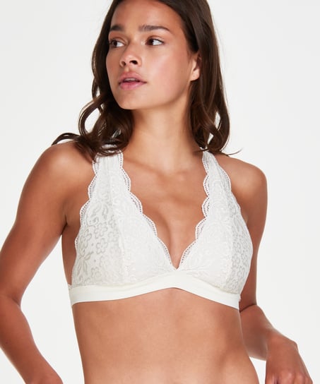 Halter racerback bralette - White