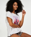 Short Sleep Pyjama Top - White
