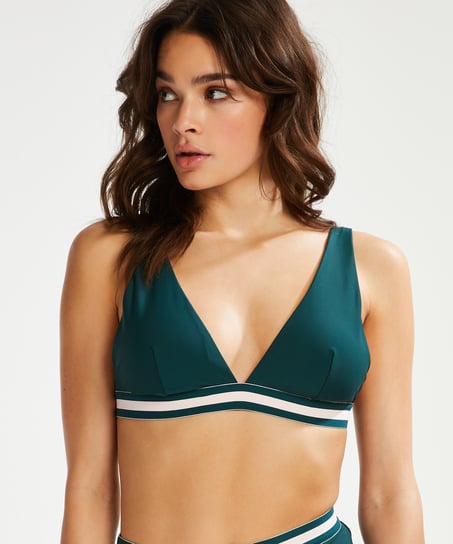 Pinewood triangle bikini top - Green