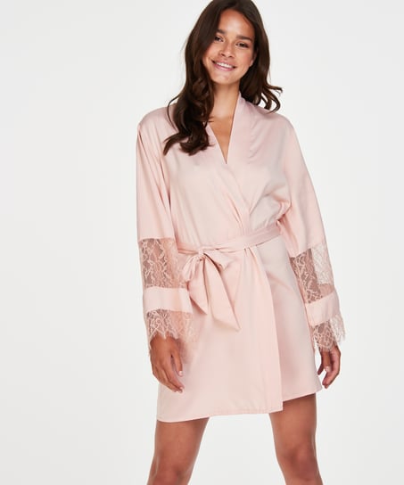 Kimono satin Bridal - Pink