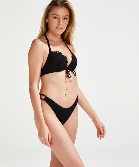 Pacific Doutzen High Leg Bikini Bottoms - Black