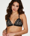 Brassière triangulaire moulée Rose - Noir
