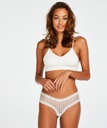 V-shaped Brazilian knickers mesh - White