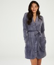 Velours short bathrobe - Gray
