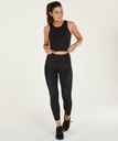 HKMX High waisted cropped sports leggings Naira - Black