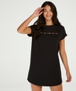 Round Neck Nightshirt - Black