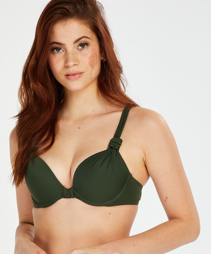 Luxe padded push-up bikini top Cup A - E - Green
