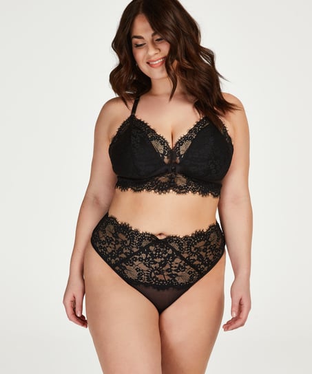 Olivia high thong Curvy - Black