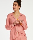 Twill Long-sleeved Pyjama Top - Pink