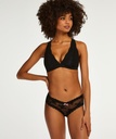 V-shape brasilian floral mesh - Caviar