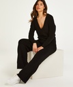 Premium Ribbed Long-Sleeved Top - Black