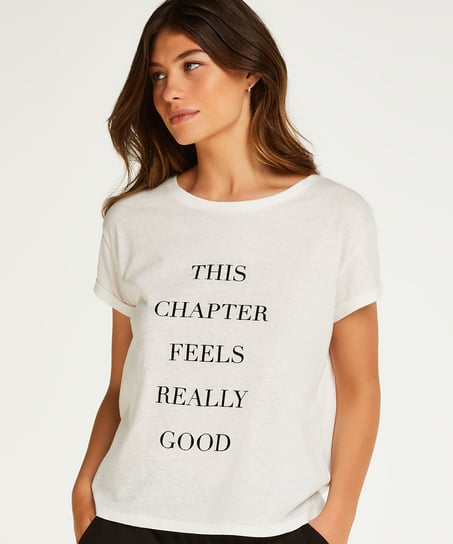 Quote Short-Sleeved Top - White
