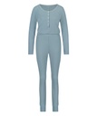 Pyjama Waffle Placket - Bleu