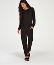 Pyjama Waffle Placket - Noir
