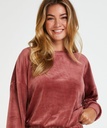 Long-sleeved Velours top - Pink