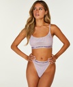 Cheeky High Leg Thong - Purple
