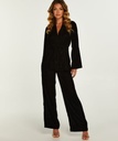 Velvet Palazzo Trousers Lucy Hale - Black