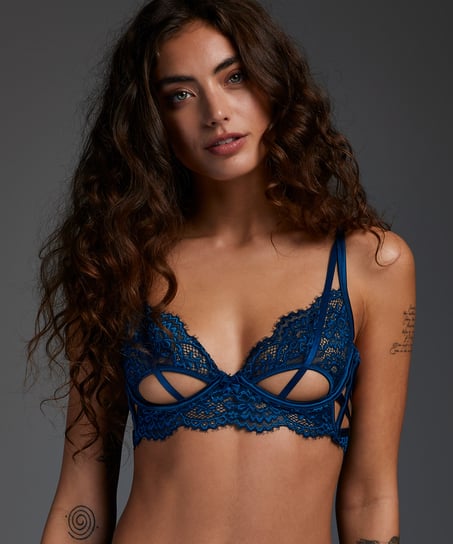 Eve Non-Padded Longline Underwired Bra - Blue
