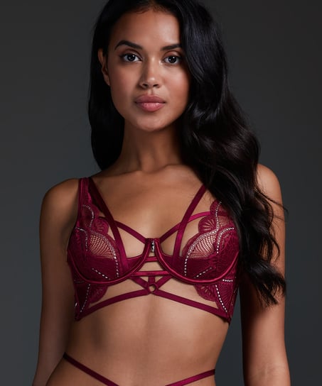 Lyra Non-Padded Longline Underwired Bra - Red