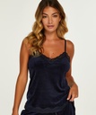 Velours Lace Cami Top - Blue