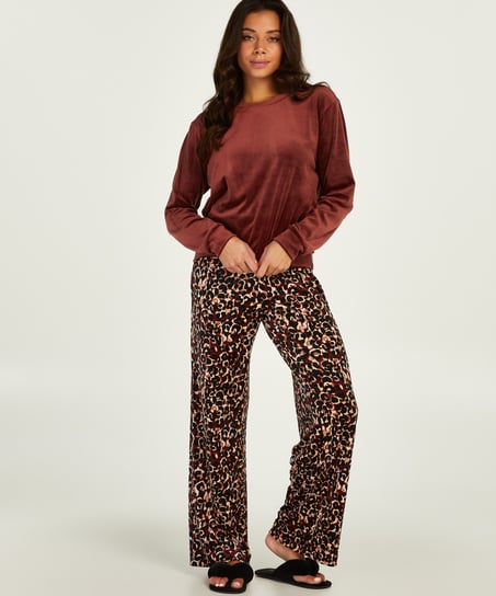 Velvet pyjama set - Brown