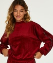 Mock Velour Top - Red