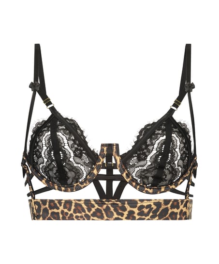 Mitzy non-padded longline underwired bra - Black