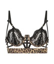 Mitzy non-padded longline underwired bra - Black