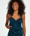 Velours Lace Cami Top - Green
