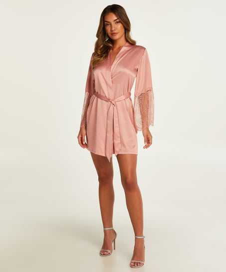 Kimono satin Bridal - Pink