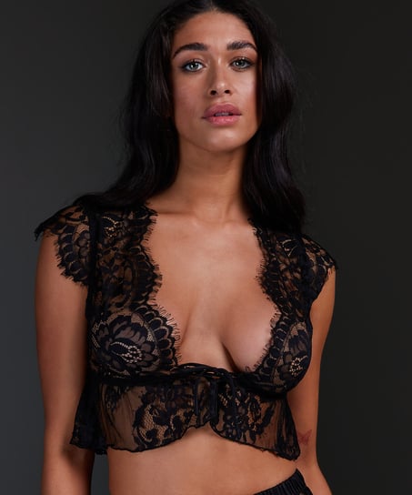 Arabella short-sleeved top - Black